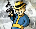 Vault Boy im Mafia-Stil