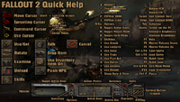 The in-game help screen