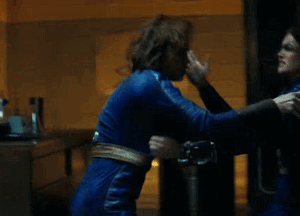 FOTV Lucy attacks a woman.gif