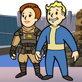 Colonel Cassandra Moore und Vault Boy, in dem Erfolg/Trophäe Für die Republik, Teil 2