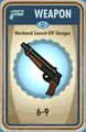 Hardened sawed-off shotgun card