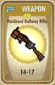 Hardened railway rifle card
