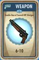 Double-barrel sawed-off shotgun card