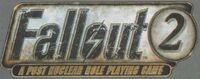 Early version of the Fallout 2 logo used in promotional materials