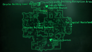 Chryslus Building Reception Area map.png