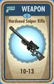 Hardened sniper rifle card