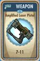 Amplified laser pistol card