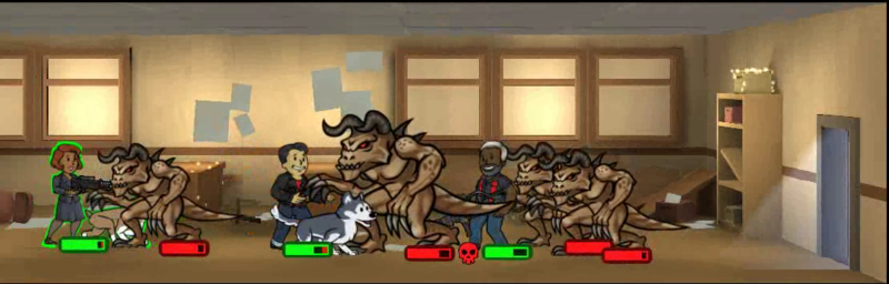 Datei:FOS - Tägliche Quest - Wächter des Ödlands - Todeskrallen - 2. Gruppe Todeskrallen mit Alpha-Todeskralle.png