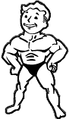 Muskulöser Vault Boy