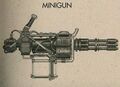 Konzeptzeichnung der Fallout 3 Minigun.