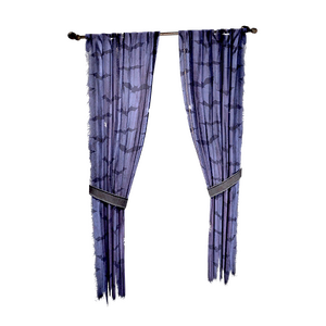 Atx camp walldeco curtain single halloween bluebats l.webp