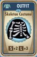 Karte des Skelettkostüms (engl.)