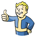 Der Vault Boy als Werbefigur in Fallout 3