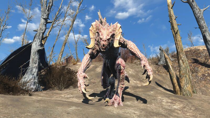 Datei:FO4 Albino Deathclaw Walk.jpg